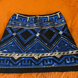 Sequin trimmed skirt